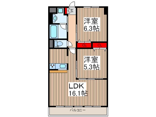 ロイヤルメドゥ北戸田の物件間取画像